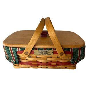 Longaberger Holiday Cheer Basket Christmas Collection 1996 Edition w/ Lid/Insert